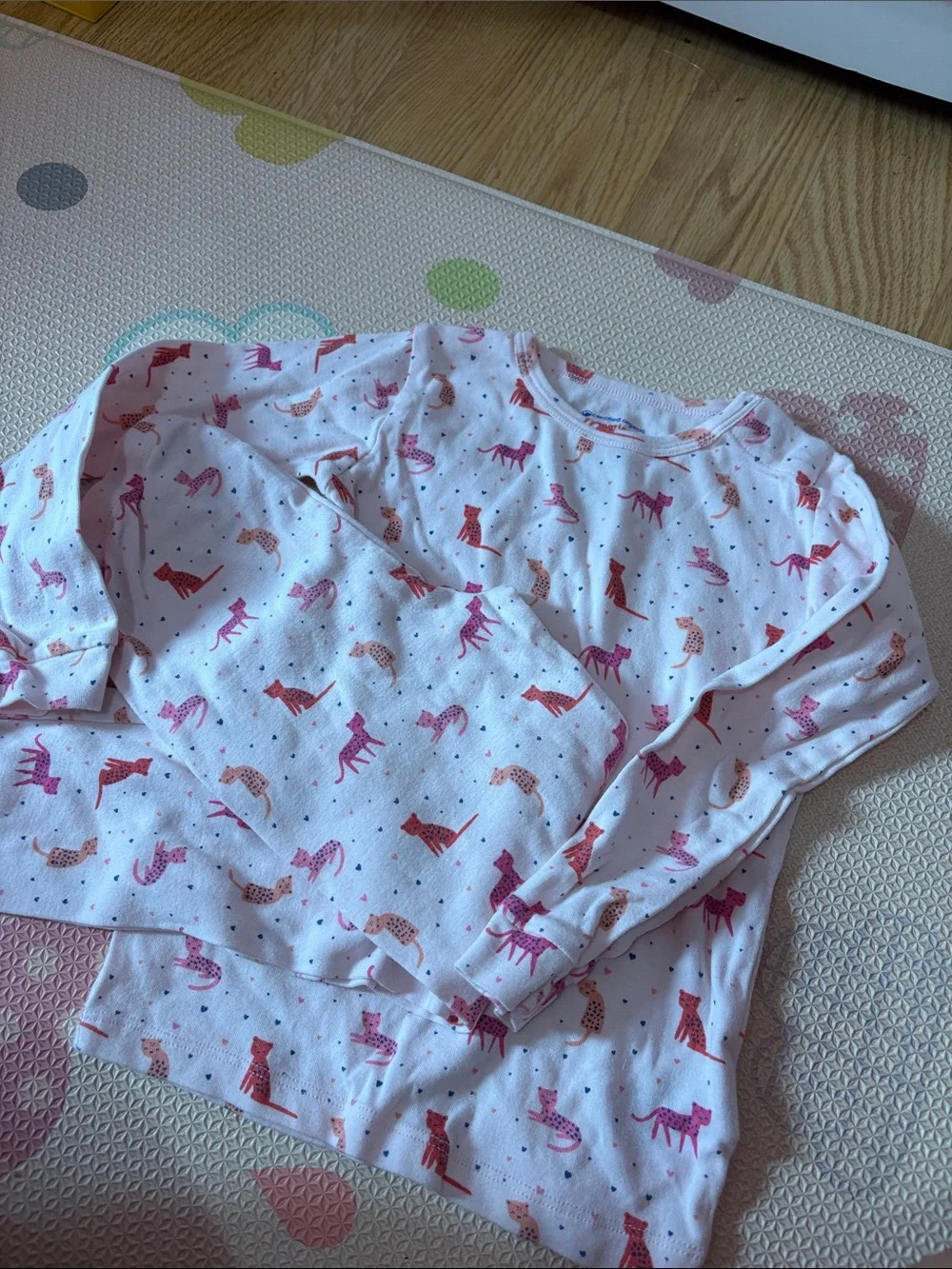 Magnetic Me White Pajama Top with Pink Fox Print